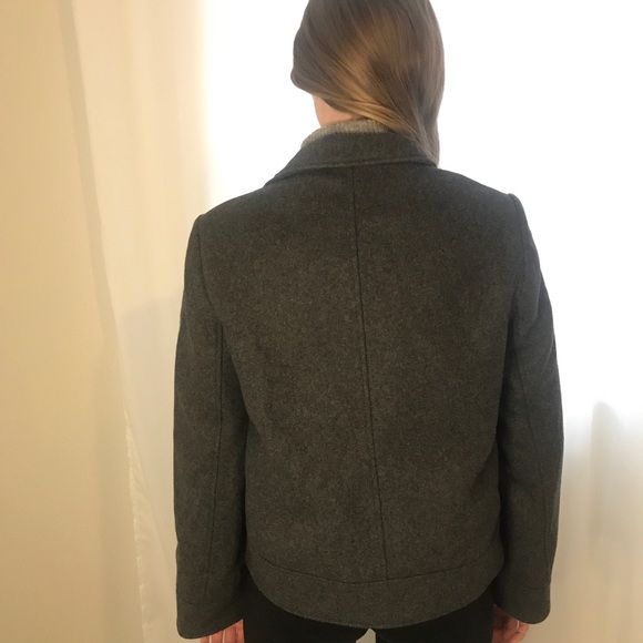 Izod Outerwear Wool Blend Motorcycle Jacket, Gray - Picture 9 of 16